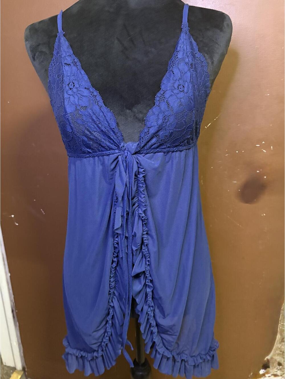 Avidlove Blue Lingerie Slip Dress – Size Large
